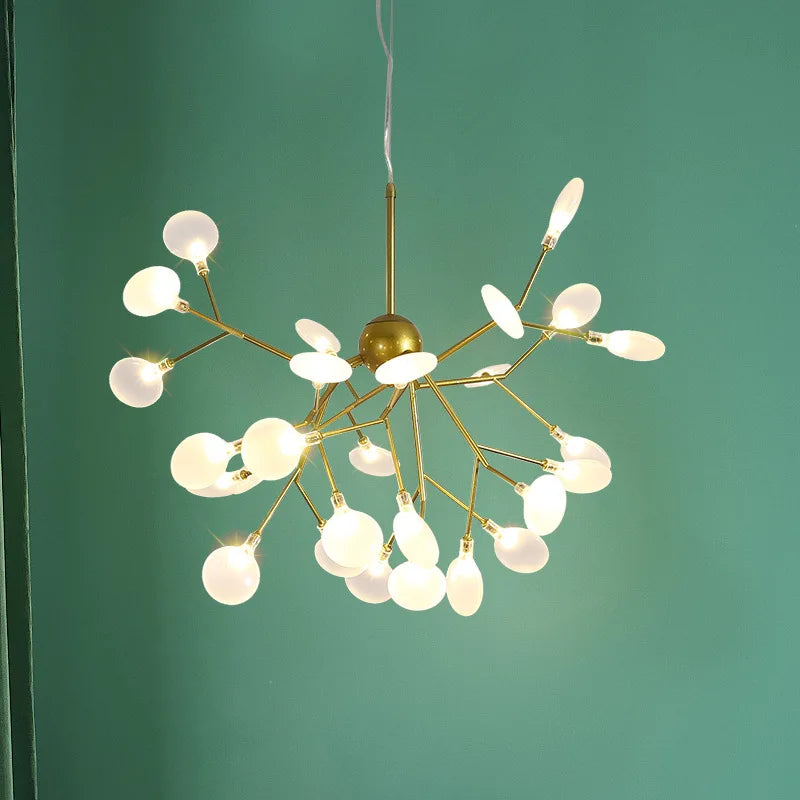 Afralia™ Modern Firefly Pendant Chandelier LED Light Acrylic Ceiling Lamp for Home Decor