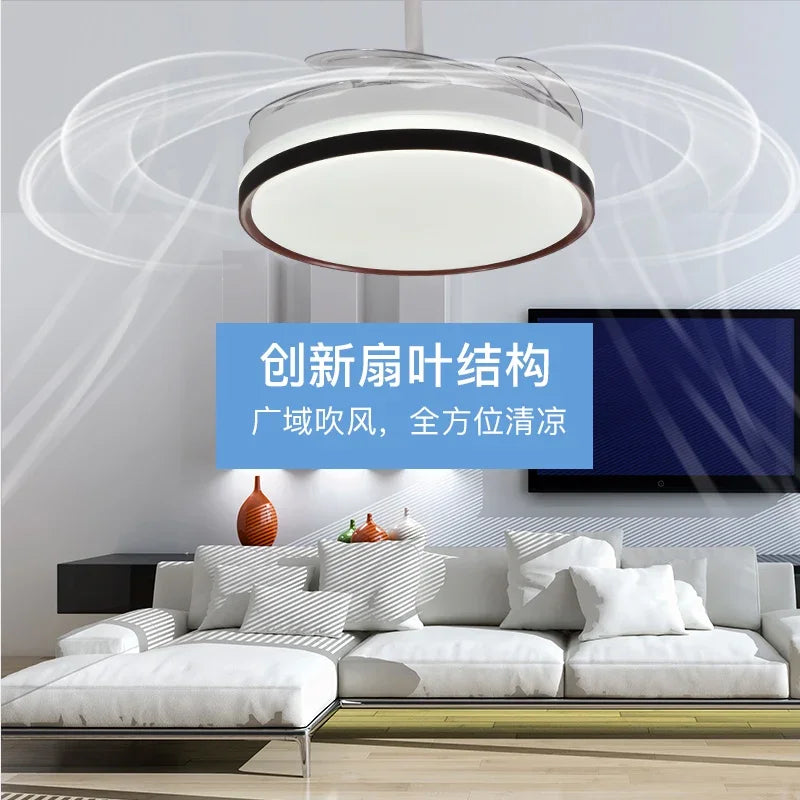 Afralia™ 48 Inch Dimmable Decorative Ceiling Fan with Remote Control and LED Light