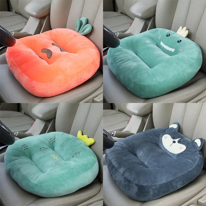 Afralia™ Cartoon Car Cushion Sofa Pad Thicken Office Chair Seat Lumbar Support Pillow