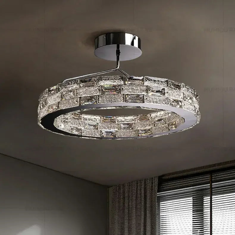 Afralia™ Crystal Chandelier: Modern LED Ceiling Lighting for Bedroom, Living, Dining Room