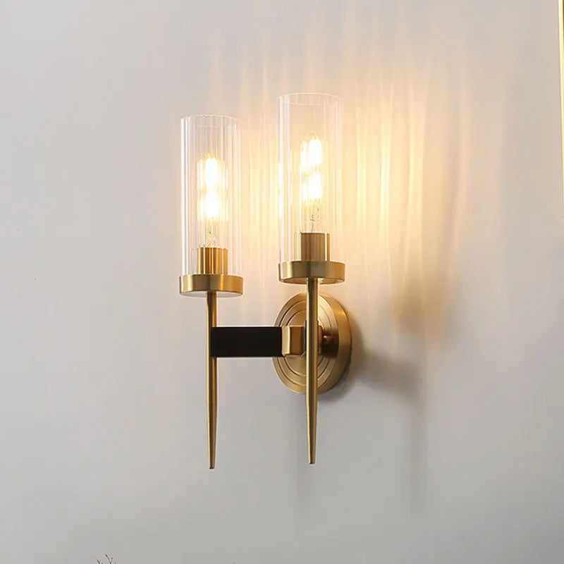 Afralia™ Vintage Industrial Glass Wall Sconce for Bedroom and Living Room