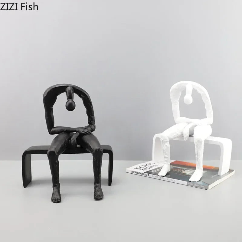 Afralia™ Character Sculpture Room Decor Abstract Figure Artwork Ornaments Aesthetics