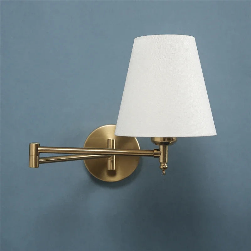 Afralia™ Adjustable LED Wall Lamp for Bedroom, Hotel, or Study - Rotating Long Arm Reading Light