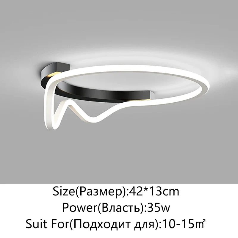 Afralia™ Geometry Round LED Ceiling Light for Home Decor