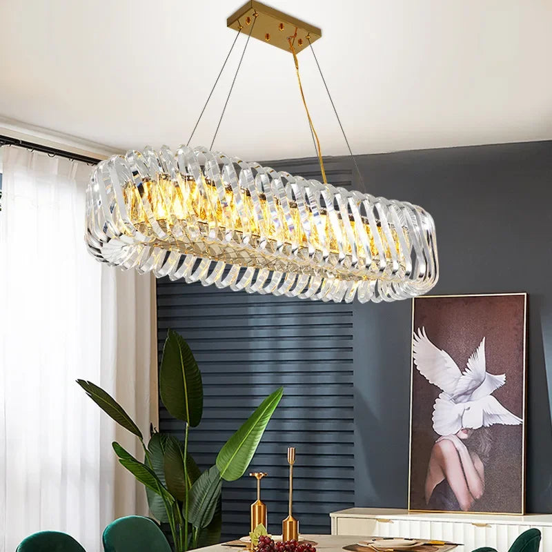 Afralia™ Modern Crystal LED Chandelier for Living Room and Bedroom Ceiling Lighting