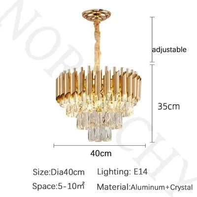 Afralia™ Modern Crystal Ceiling Chandelier LED Pendant Lamp for Home Decor Lighting