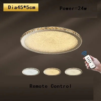 Afralia™ Crystal Round Ceiling Lamp: Nordic Light Luxury LED Home Lighting for Bedroom and Living Room