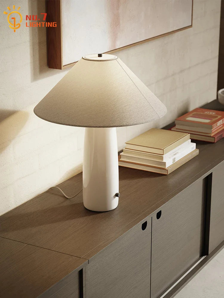 Afralia™ Retro Marble Table Lamp LED E27 White/Gray Desk Light for Bedroom Bar