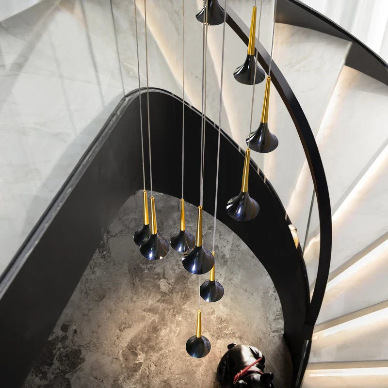 Afralia™ Elegant Horn-Shaped Chandelier for Living Room and Bedroom