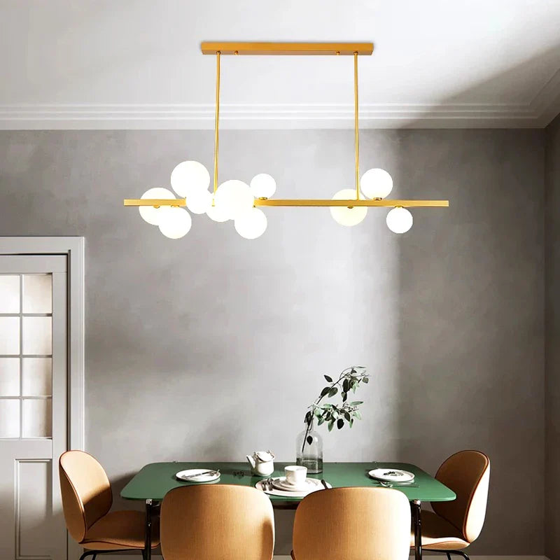 Afralia™ Modern Dine Room Pendant Light Chandelier LED Ceiling Lamp for Living Room