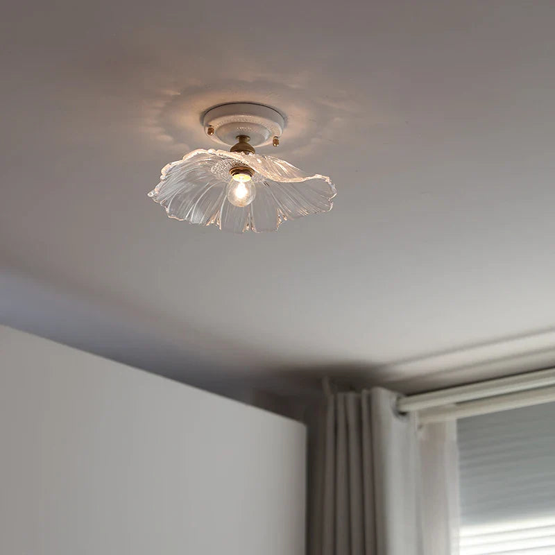 Afralia™ LED Canopy Ceiling Light Glass Copper Luminaria De Teto