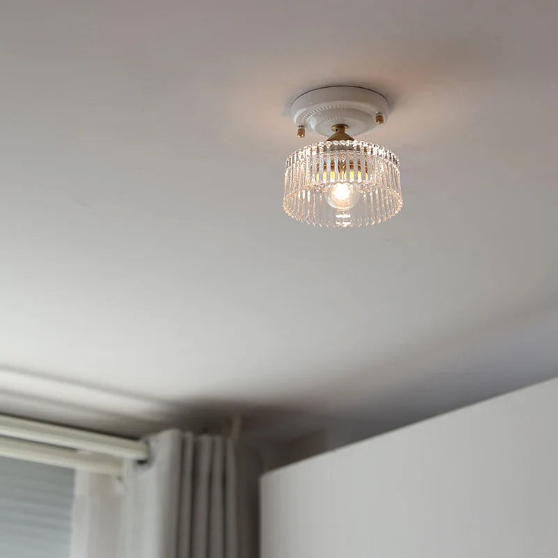 Afralia™ LED Canopy Ceiling Light Glass Copper Luminaria De Teto