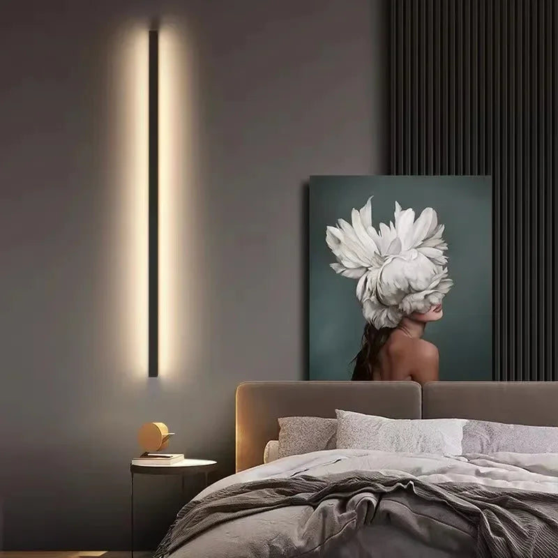 Afralia™ Modern Long Wall Lamp for Living Room Staircase Bedroom Bedside Light