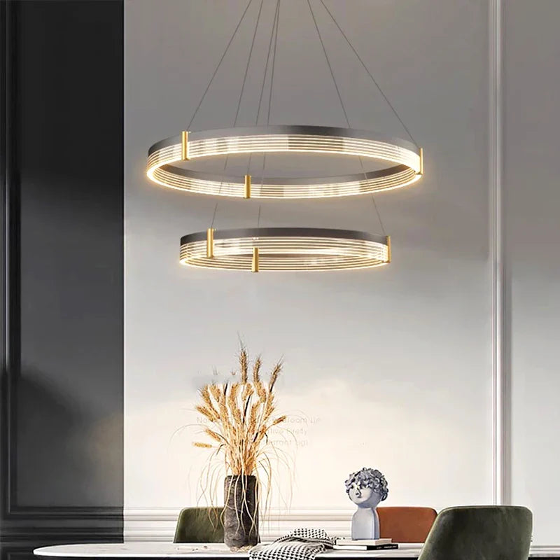 Afralia™ Modern Indoor Pendant Light Chandelier for Dining and Living Room