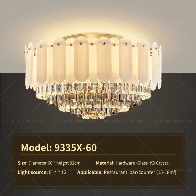 Afralia™ Nordic Crystal Chandelier: Modern Luxury Lighting for Living Room and Bedroom