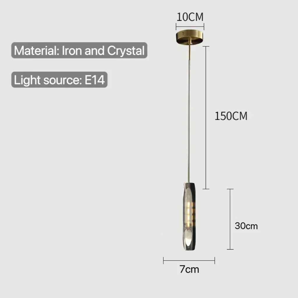 Afralia™ Modern LED Glass Crystal Pendant Light for Home Décor