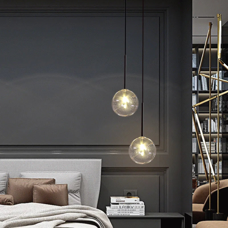 Afralia™ Glass Ball Chandelier: Luxury Pendant Lights for Lobby, Restaurant, Dining Room