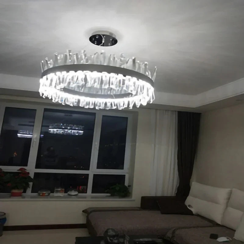 Afralia™ Crystal LED Ring Chandelier for Luxury Decor & Lighting