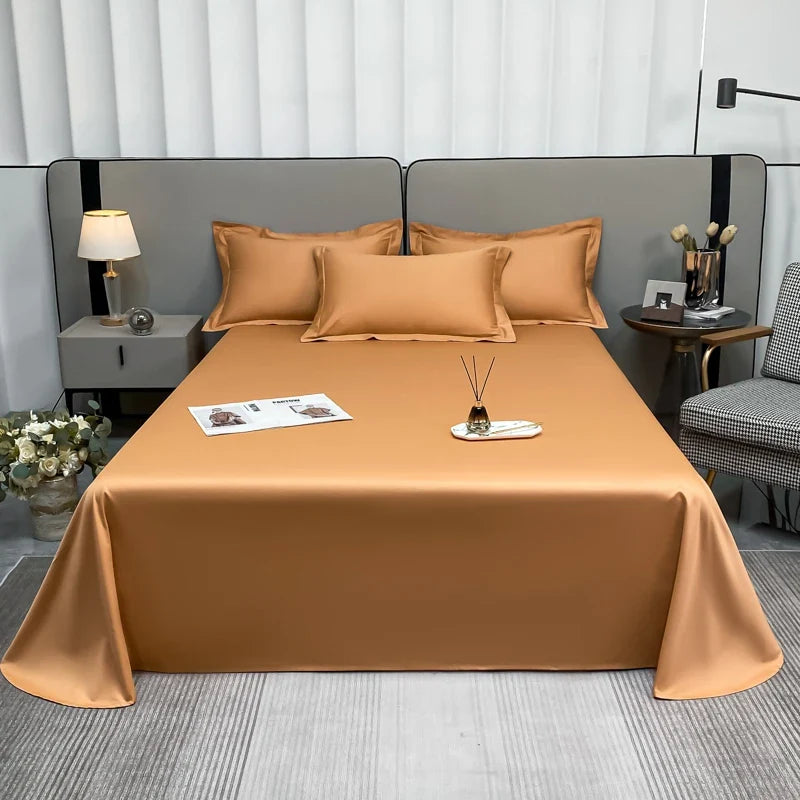 Afralia™ Premium Egyptian Cotton Flat Sheet in Various Sizes & Colors