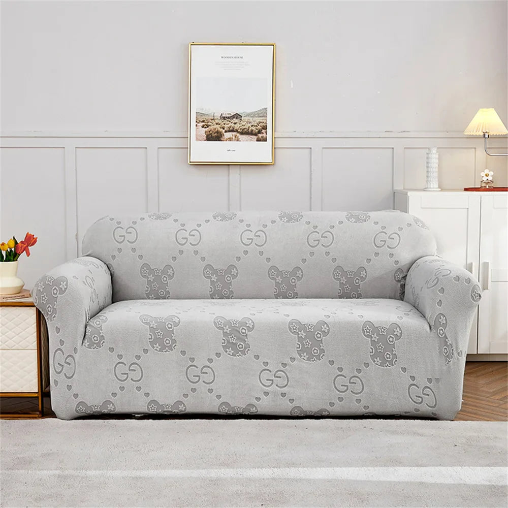 Afralia™ Thick Velvet Sofa Cover: 1/2/3/4 Seats Stretch Slipcover Protector