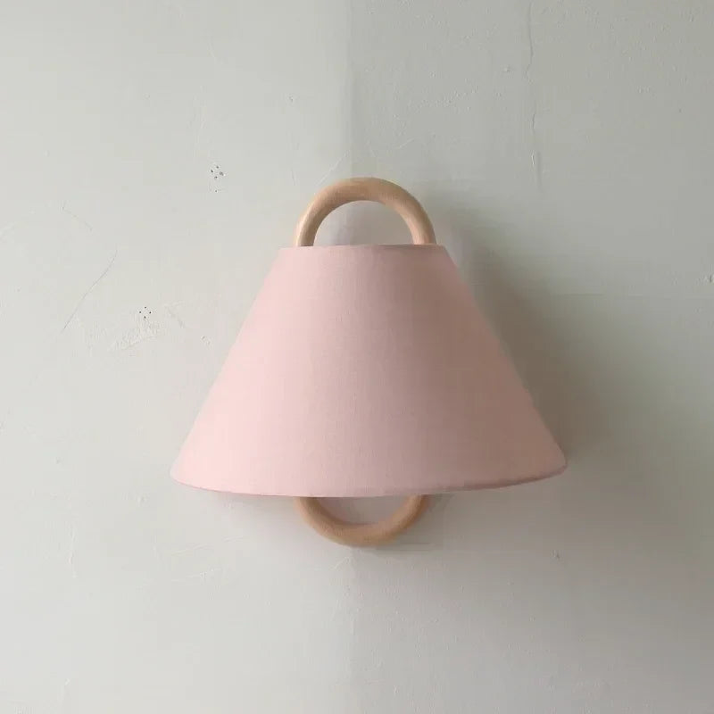 Afralia™ Beech Wood Wall Lamp: Wabi-sabi Style Fabric Art for Living Room, Bedroom, or Porch