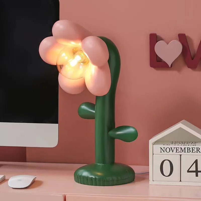 Afralia™ Flower Desk Lamp Office Bedroom Decoration Wedding Gift Living Room Children Room Decor