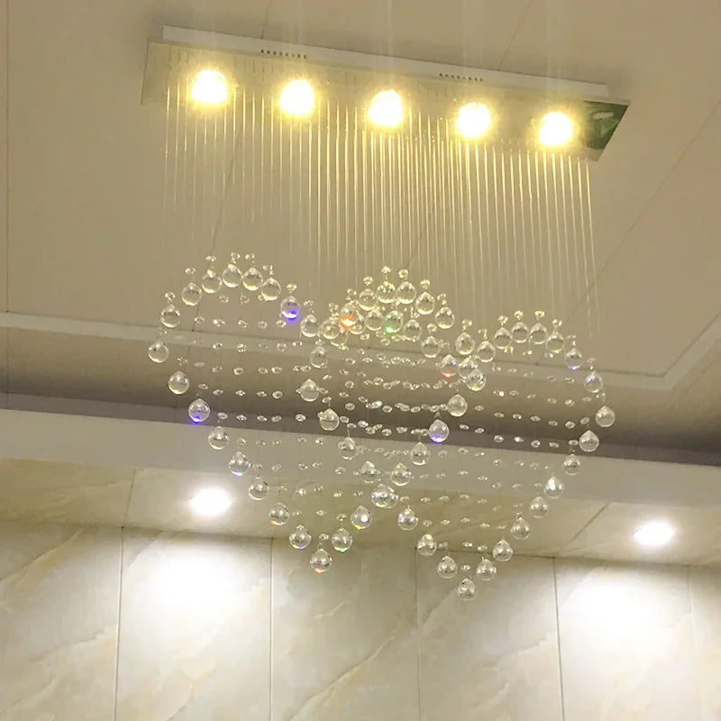 Afralia™ Crystal Chandelier Table Lamp Set - Modern Minimalist Girl Bedroom & Dining Room