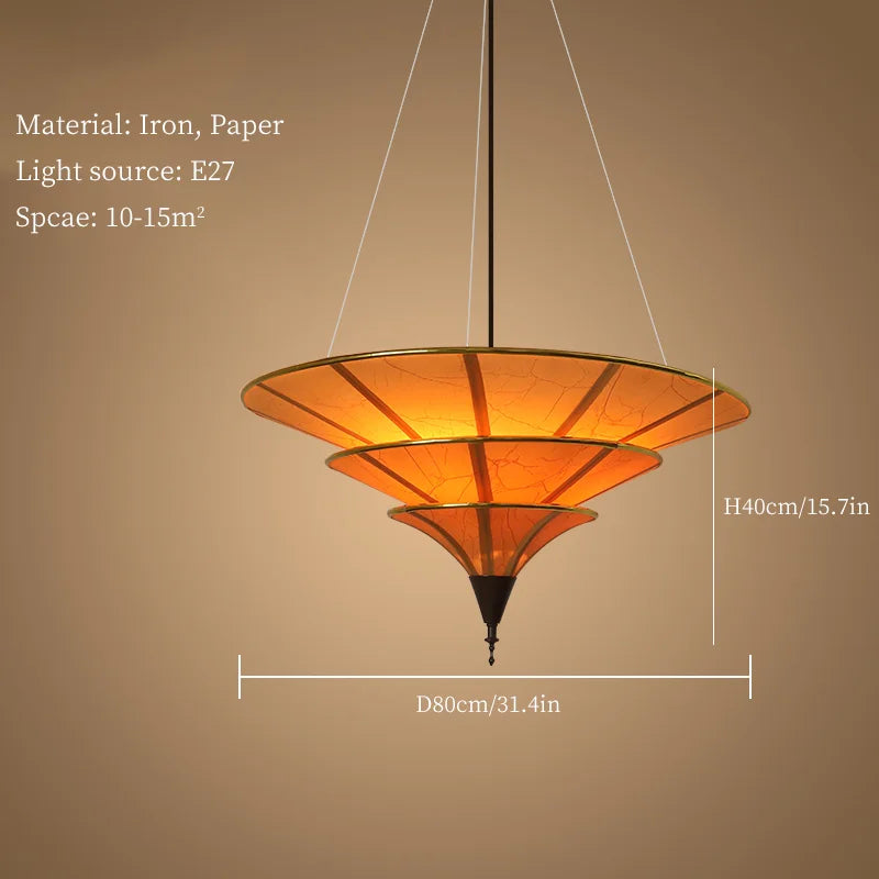 Afralia™ Vintage Southeast Asian Buddhist Lamp - LED Pendant Light for Dining Room & Bedroom