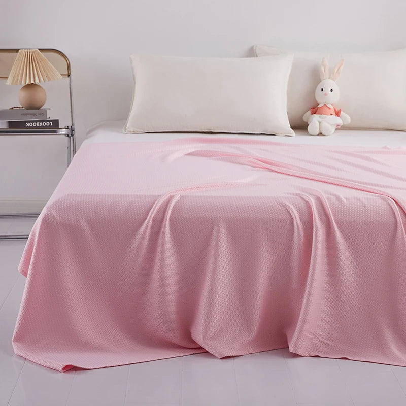 Afralia™ Bamboo Fiber Summer Quilt - Lightweight & Breathable Diamond Grid Blanket