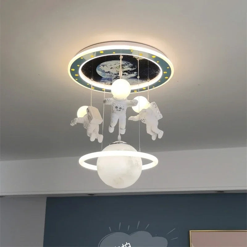 Afralia™ Astronaut LED Ceiling Light for Children's Room Fixtures