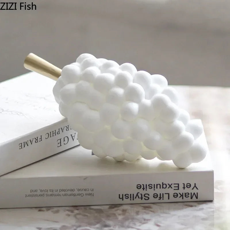 Afralia™ Grape Skewer Crafts Fruits Statue Desk Ornament