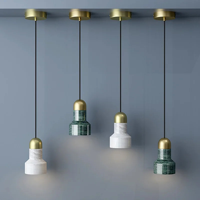 Afralia™ Marble Pendant Chandelier for Kitchen, Restaurant, Bar, and Bedside Lighting