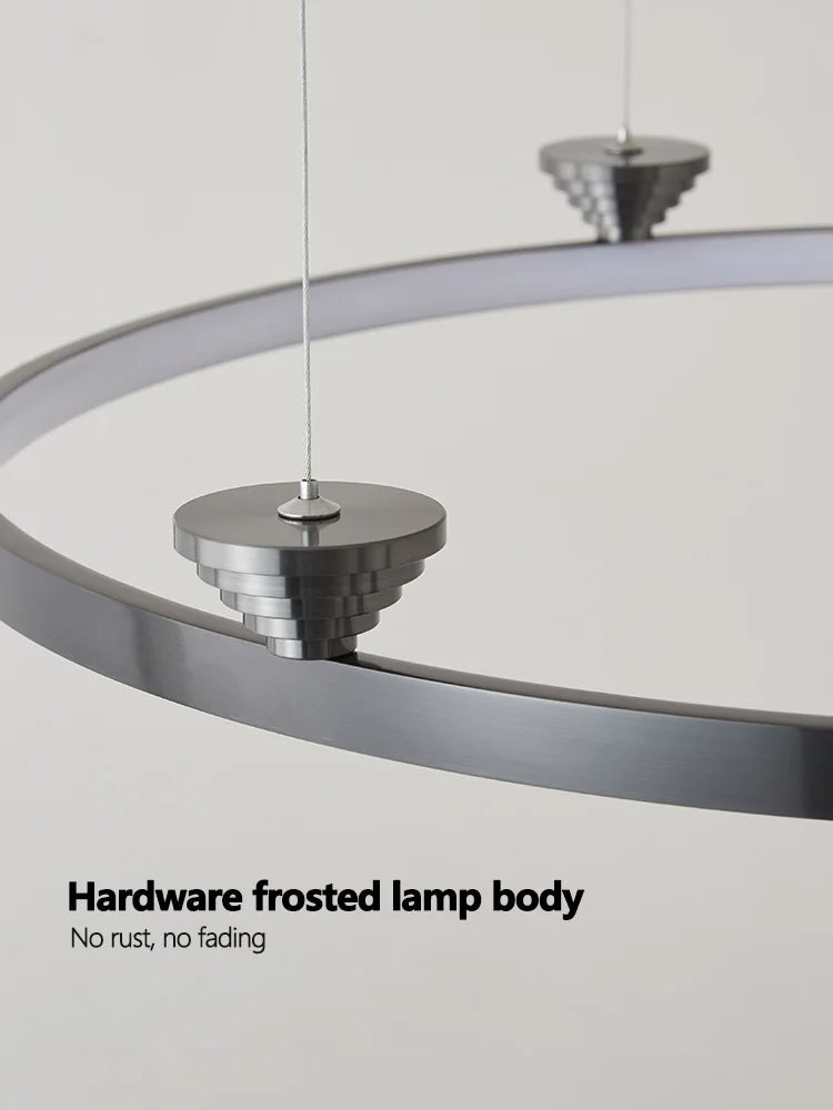 Afralia™ Italian Style Annular Pendant Lamp for Living Room, Dining Room, Bedroom