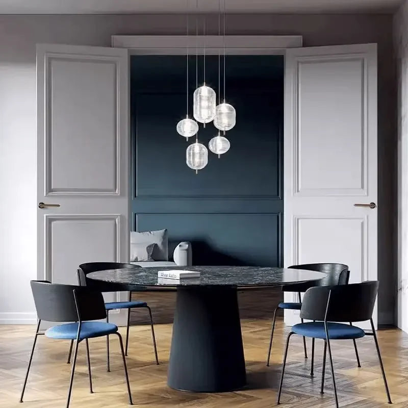 Afralia™ Nordic Glass Pendant Chandelier Bedroom Dining Hall Lighting Fixture