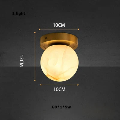 Afralia™ LED Marble Balls Chandelier for Dinning Room