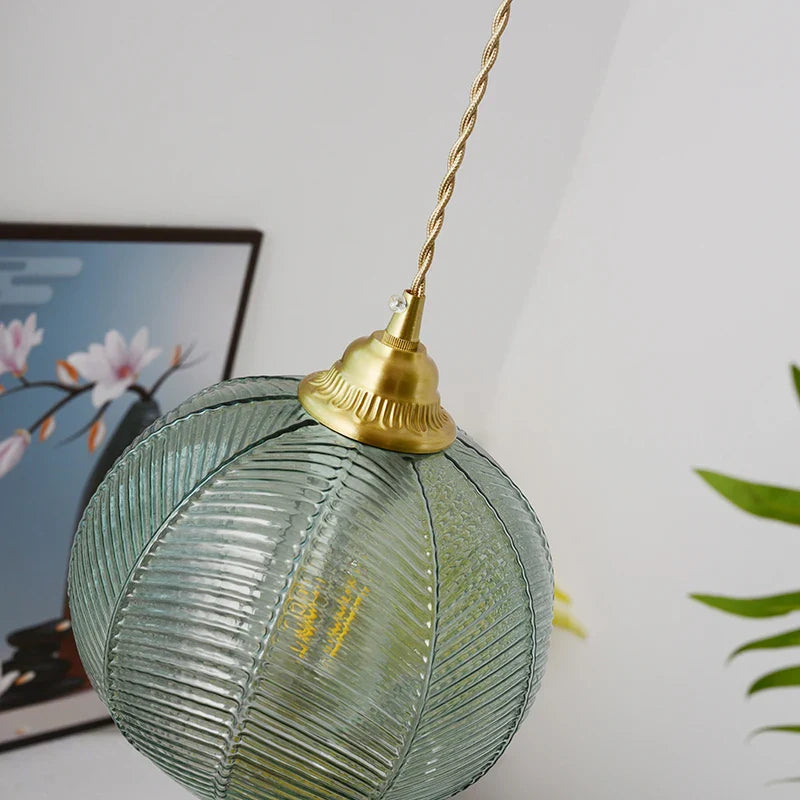 Afralia™ Blue Glass LED Pendant Lamp - Nordic Modern Hanging Light
