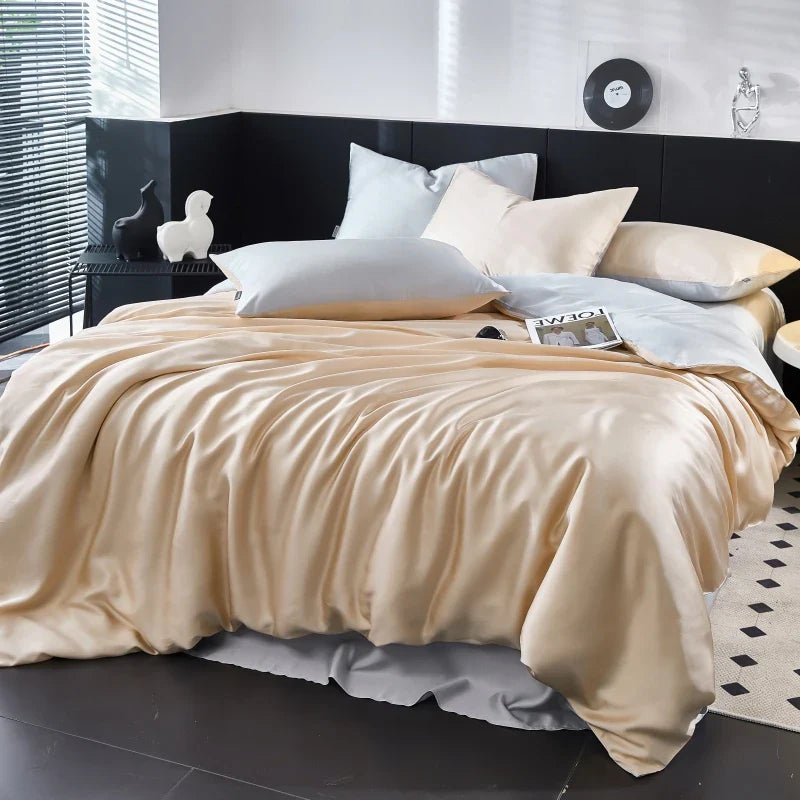 Afralia™ Silkly Bedding Sets: Svetanya 100s Lyocell, Summer Bed Linens, Ru Europe Sizes