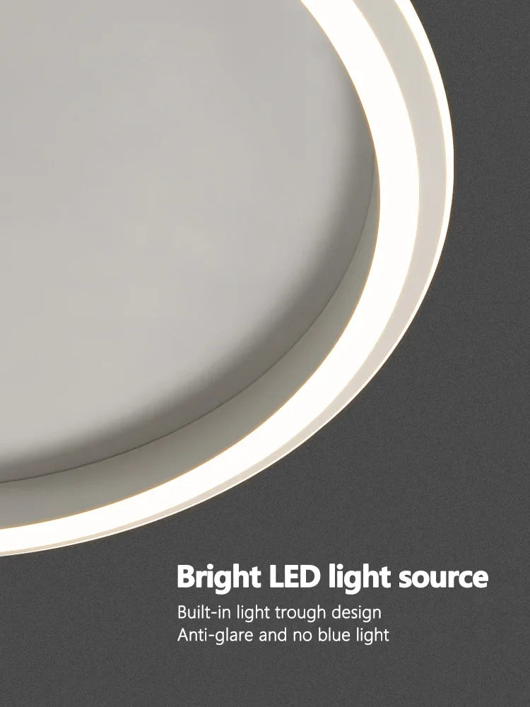 Afralia™ Modern Round Ceiling LED Lamp for Bedroom, Minimalist Design for All Rooms