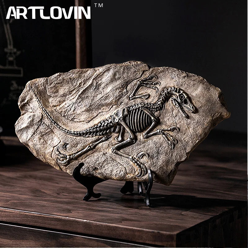 Afralia™ Dinosaur Fossil Resin Craft Figurine | Home Office Sculpture Decoration