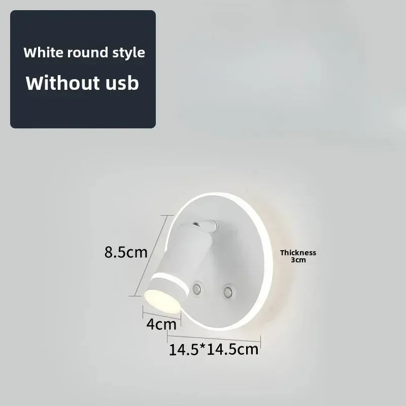 Afralia™ LED USB Reading Wall Lamp with Dimmable Metal Body and Acrylic Shade
