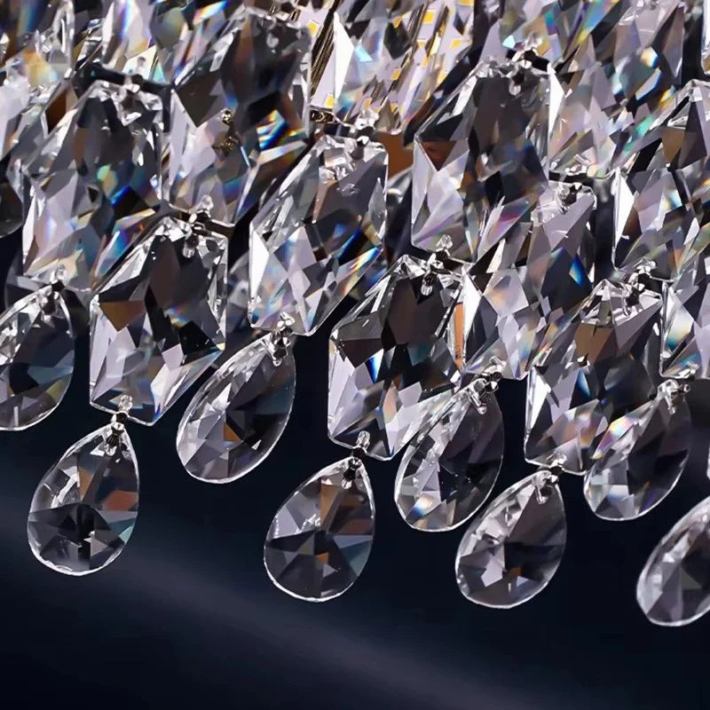Afralia™ Nordic Crystal Chandelier LED Pendant Light for Living Room, Dining Room, and Bedroom