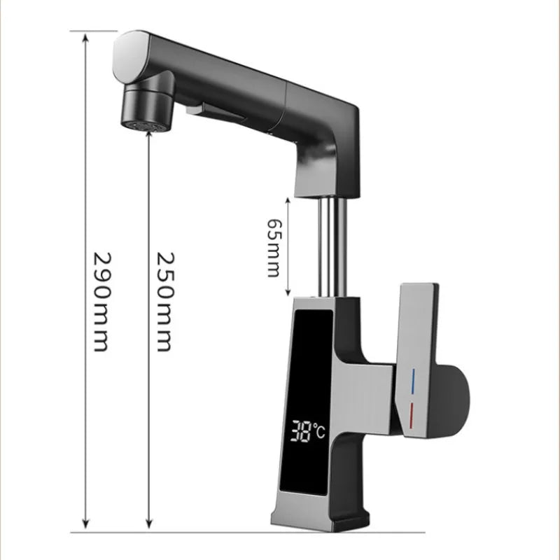 Afralia™ Smart Sensor Brass Bathroom Faucet Cold Hot Water Mixer Tap