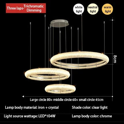 Afralia™ Crystal Chandelier Chrome Light LED Ceiling Lights for Modern Luxury Décor