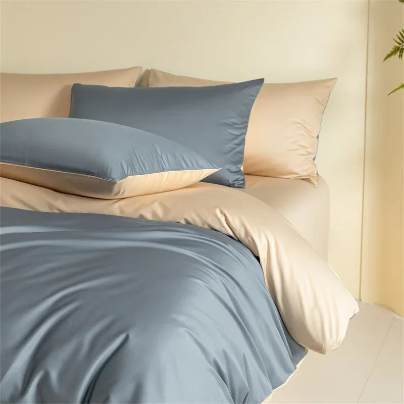 Afralia™ Egyptian Cotton Bedding Set: Sheet, Pillowcase, Blanket Cover in Queen King Size