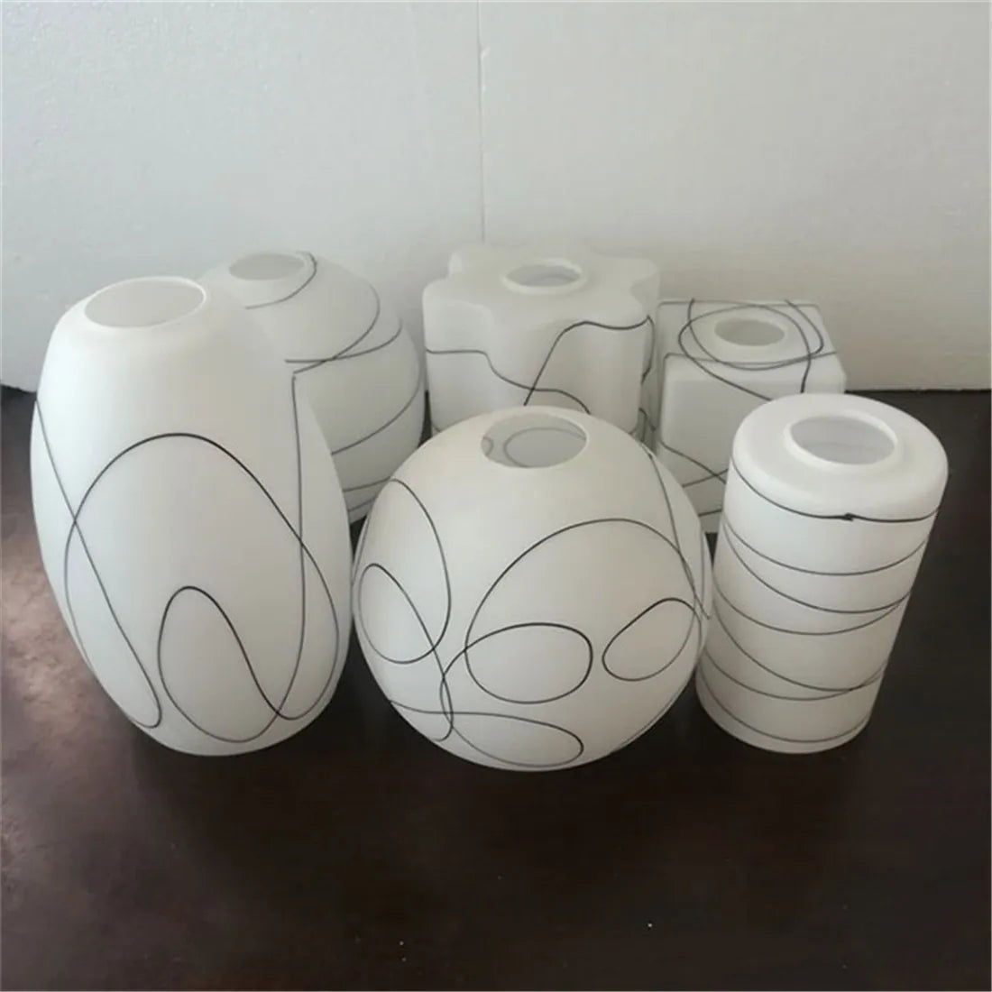 Afralia™ Matte White Glass Lampshade Replacement for Kitchen Island Lights