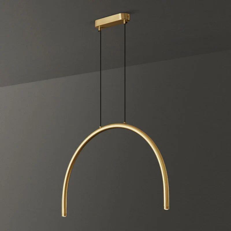 Afralia™ Modern Brass Pendant Lights, LED, Height Adjustable, 4000K