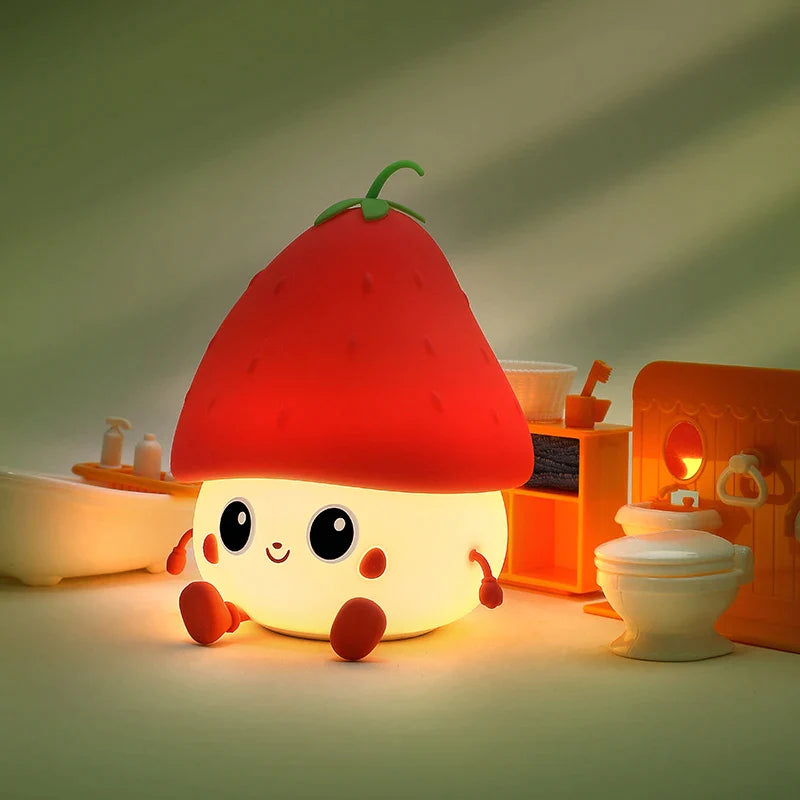 Afralia™ Pumpkin LED Night Light: Rechargeable Cute Silicone Lamp for Kids' Bedroom