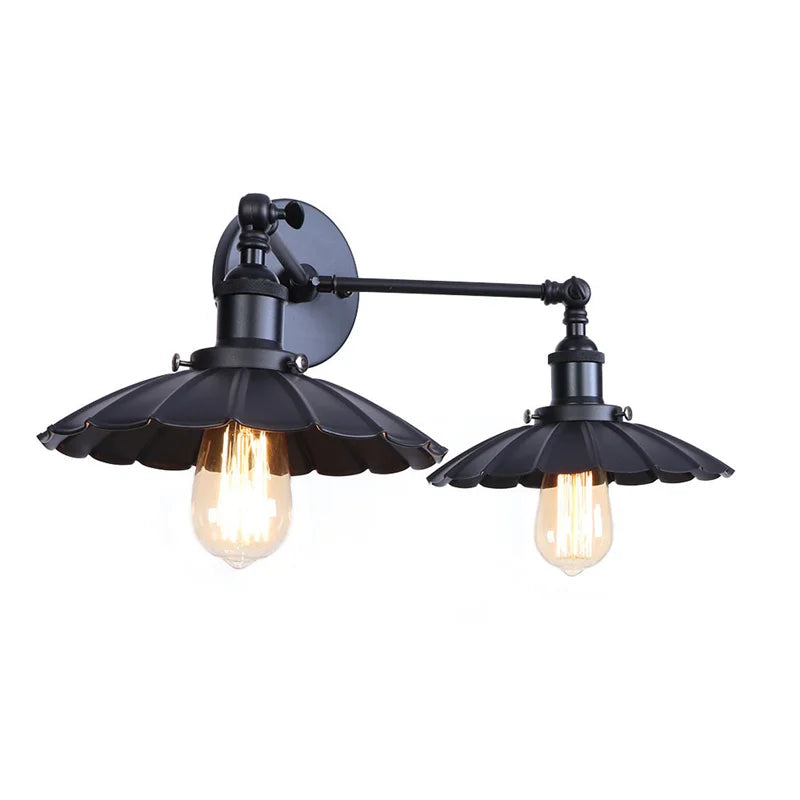 Afralia™ Loft LED Wall Lights 2-heads Plug In Industrial Lamparas De pared
