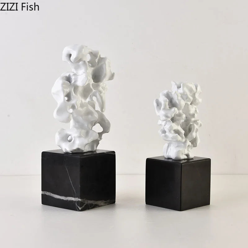 Afralia™ Coral Creative Resin Sculpture, Modern Taihu Stone Desk Ornament for Home Decor