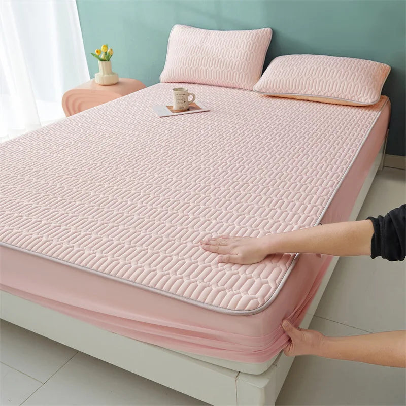 Afralia™ Cute Cartoon Pattern Cooling Fitted Sheet with Natural Latex Fabric